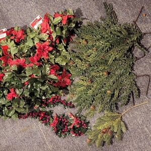 Christmas garland and picks.